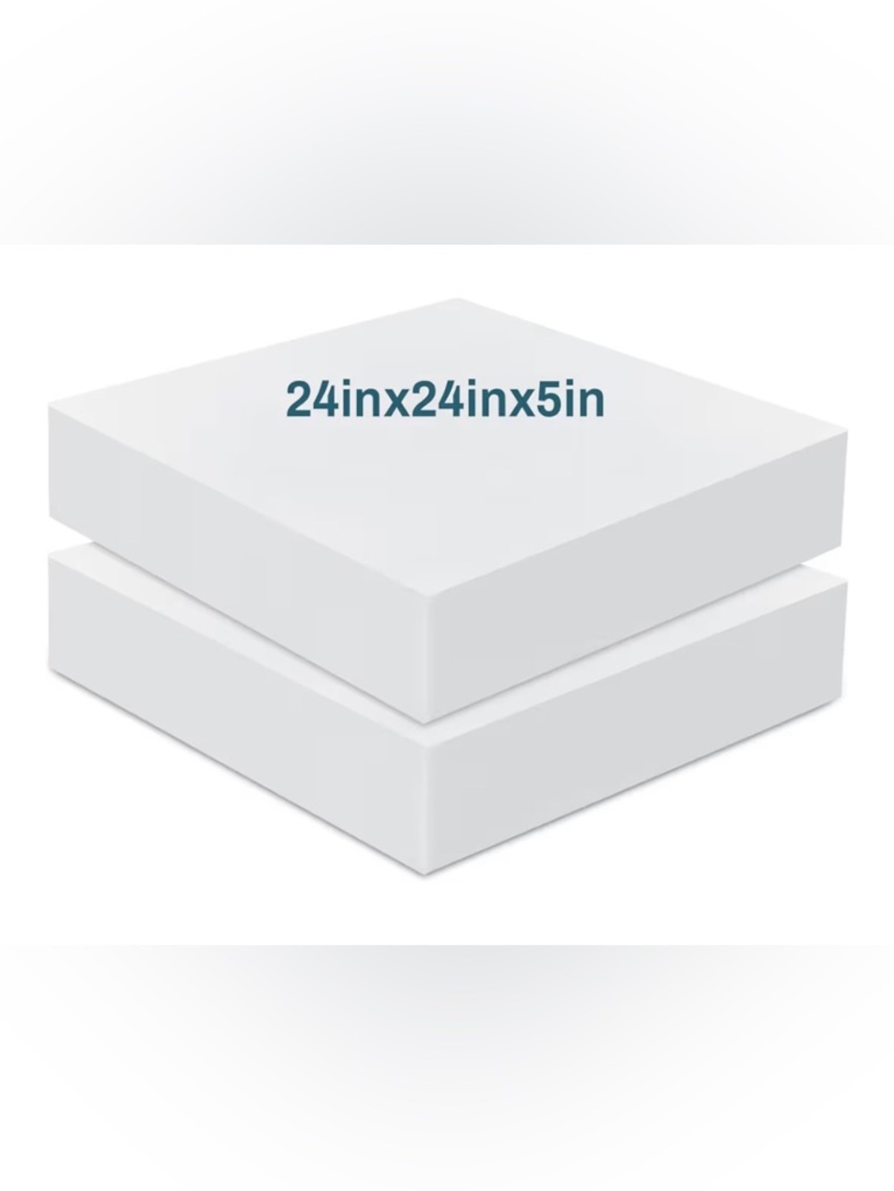 2 Pack High Density Foam Cushion 24x24x5 Upholstery Replacement Firm NEW